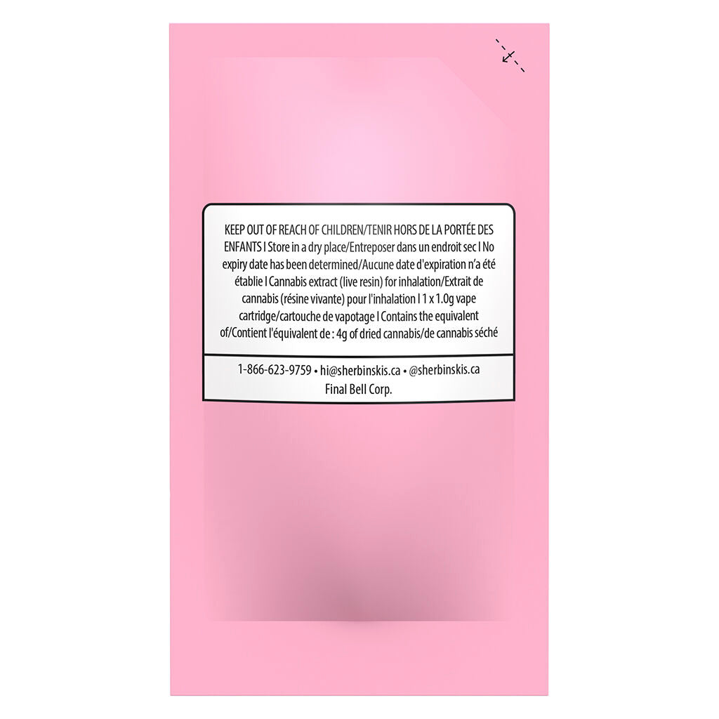 Pink Sherbs Live Resin 510 Thread Cartridge - 