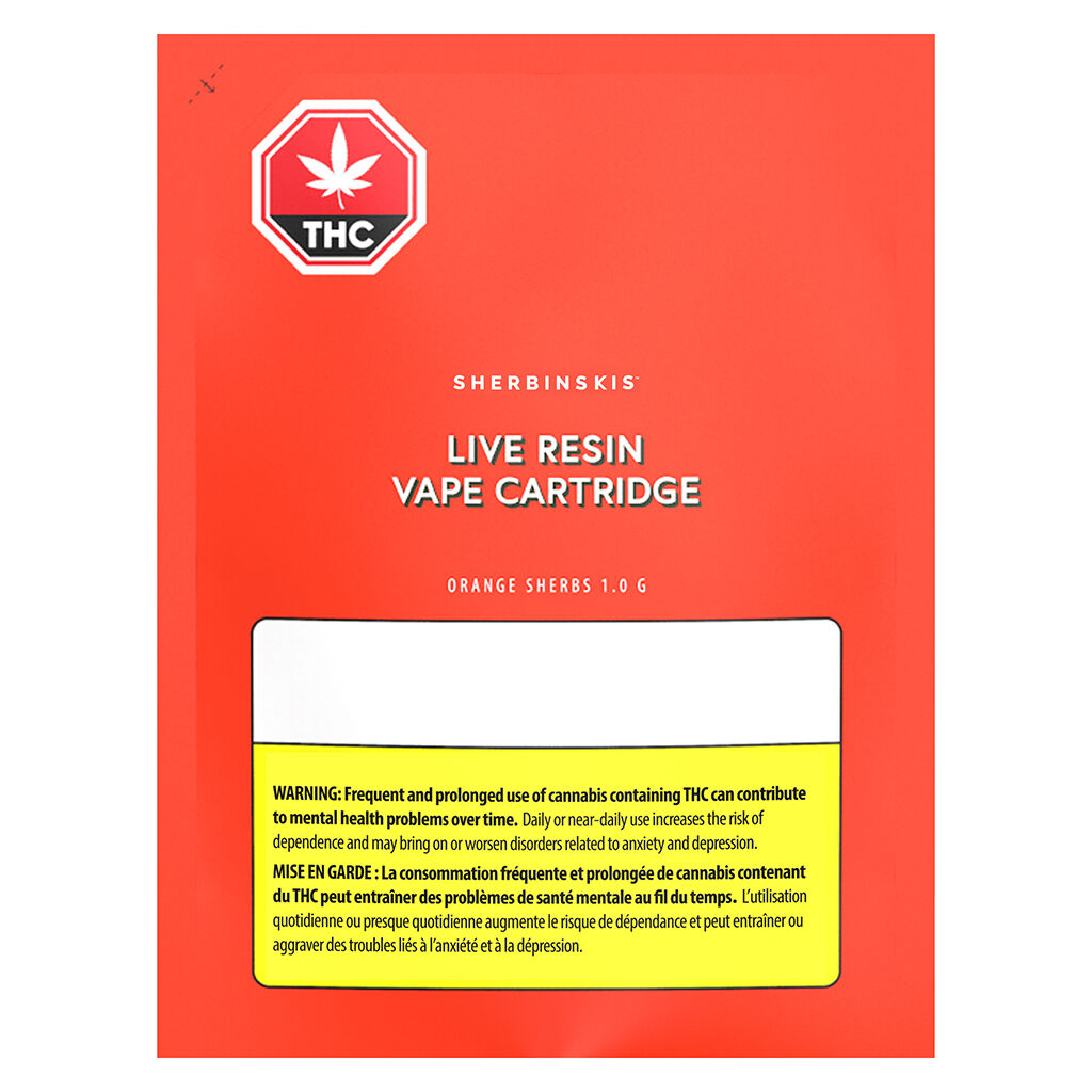 Orange Sherbs Live Resin Disposable Pen