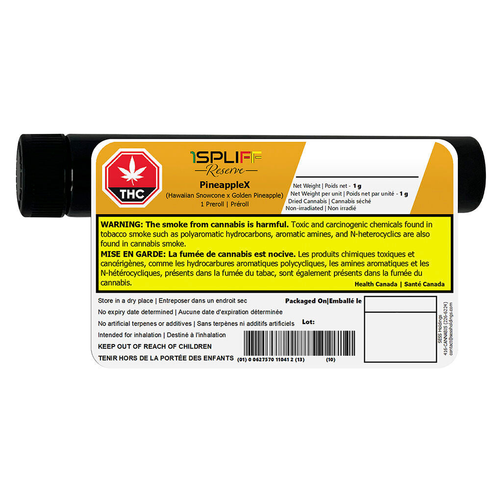 PineappleX Premium Glass Tip Pre-Roll - 