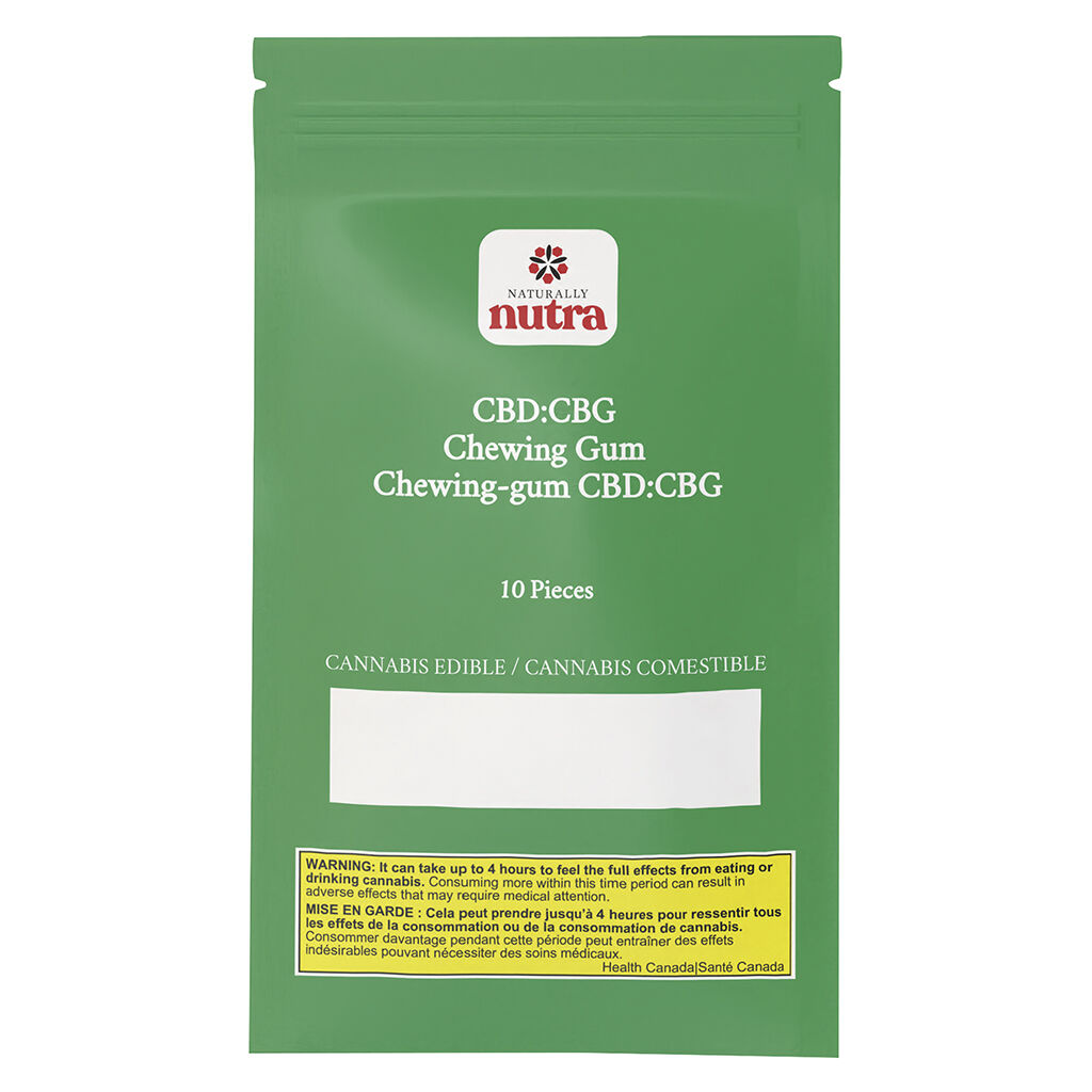 Naturally Calm CBD:CBG Lemon Balm and Mint Chewing Gum - 