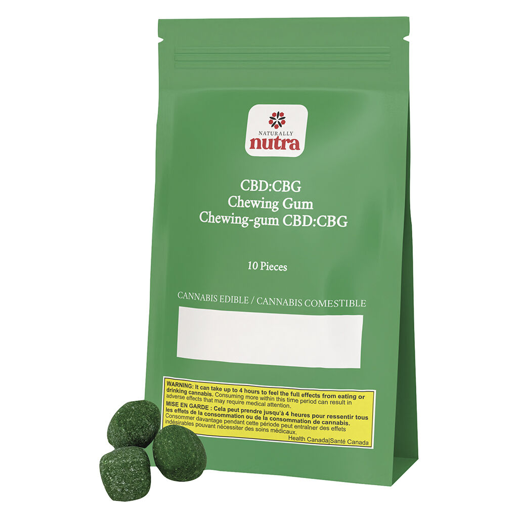 Naturally Calm CBD:CBG Lemon Balm and Mint Chewing Gum - 