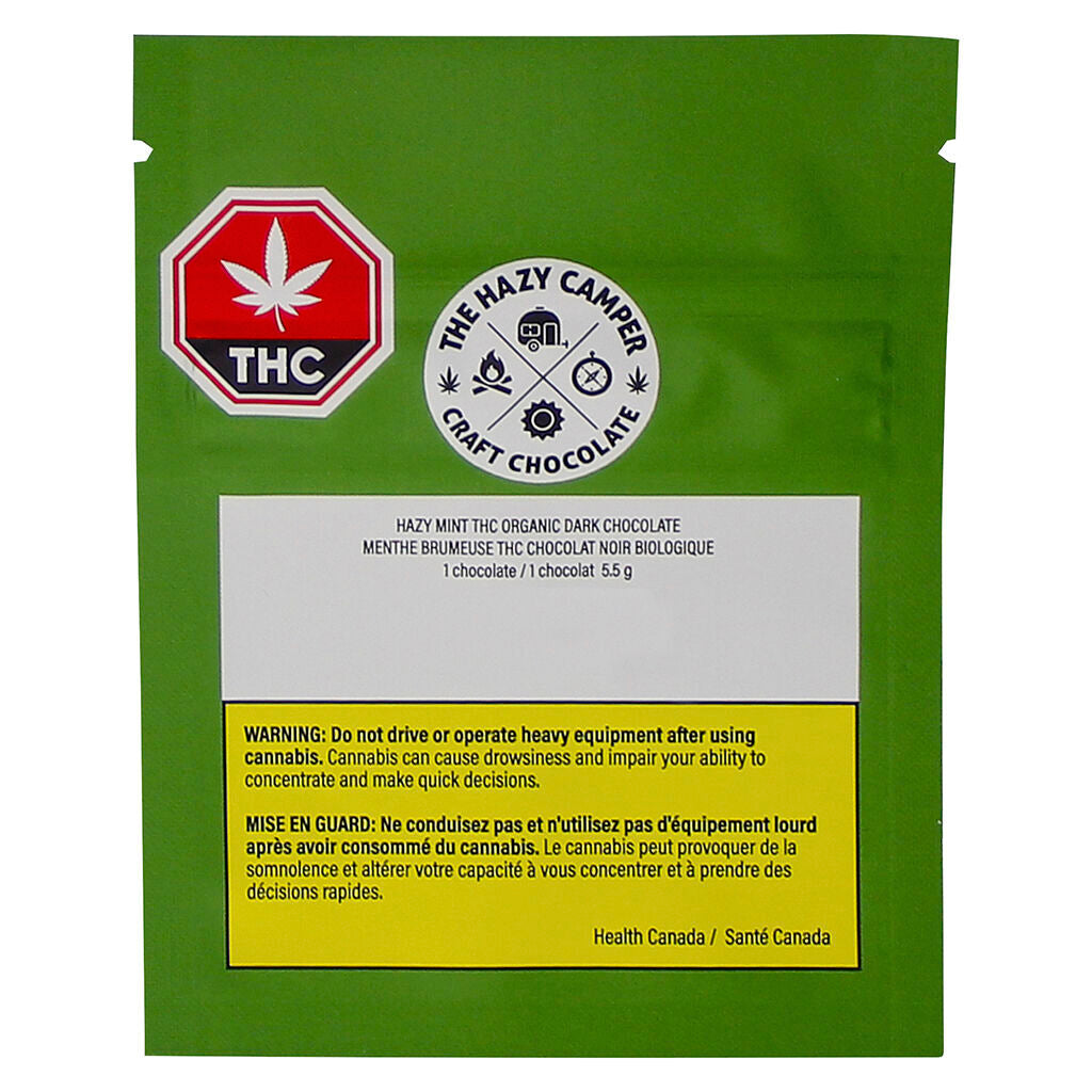 Hazy Mint THC Organic Dark Chocolate - 