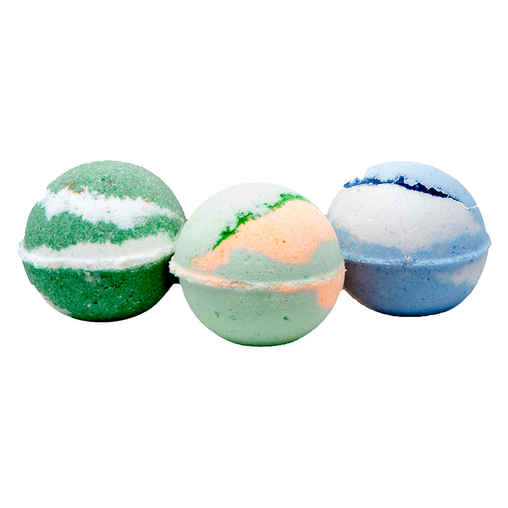 CBD Bath Bomb Triple Pack: Lavender Fields Evergreen Fores - 