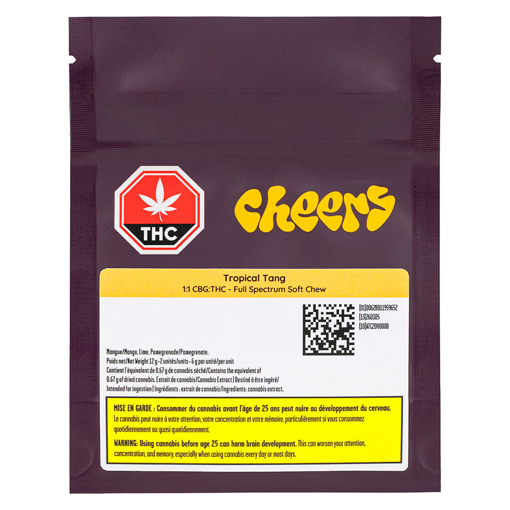 Tropical Tang 1:1 CBG:THC FSO Soft Chews - 