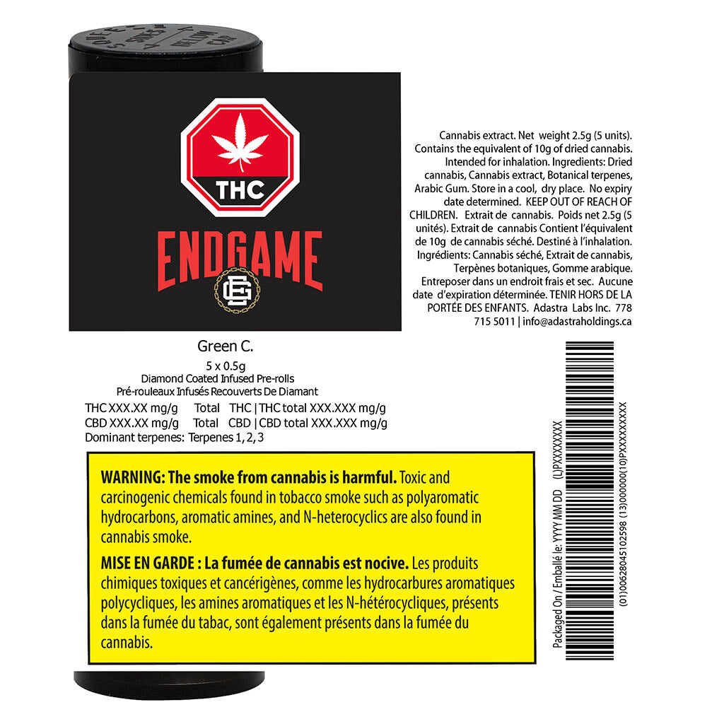 Green C. Diamond Coated Infused Pre-roll - 