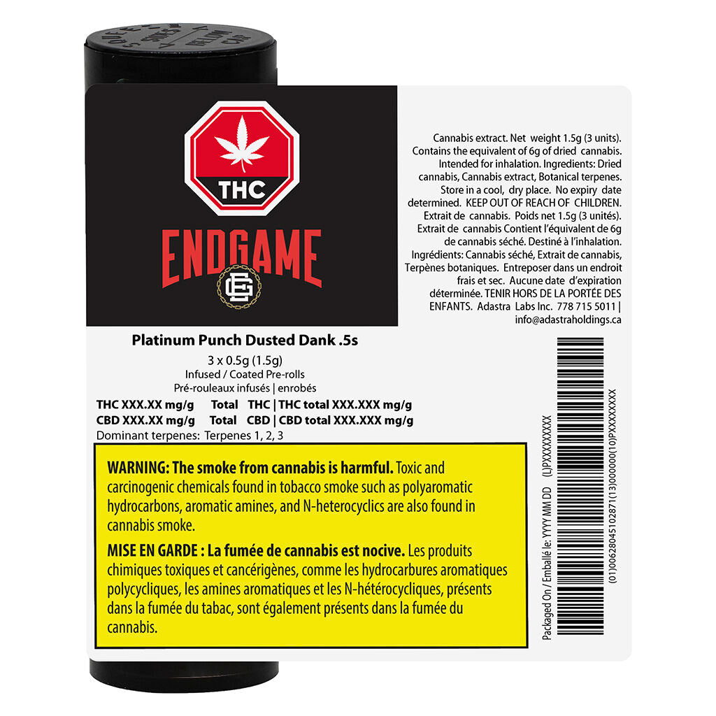 Préroulé infusé Platinum Punch Dusted Dank. 5s