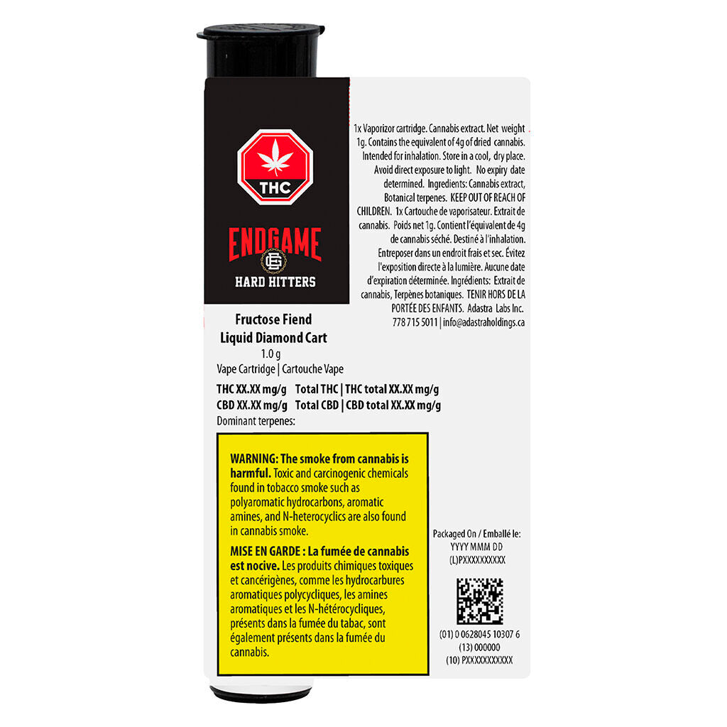 Hard Hitters Fructose Fiend Liquid Diam 510 Thread Cartridge - 
