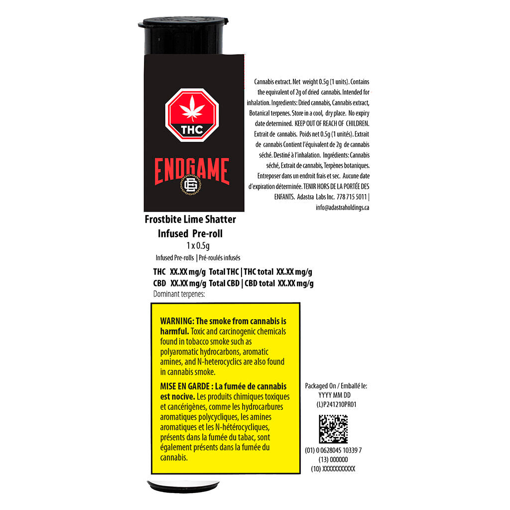 Frostbite Lime Shatter Infused Pre-Roll - 