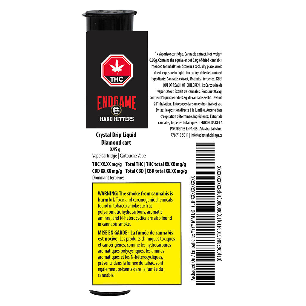 Hard Hitters Crystal Drip Liquid Diamond 510 Thread Cart - 