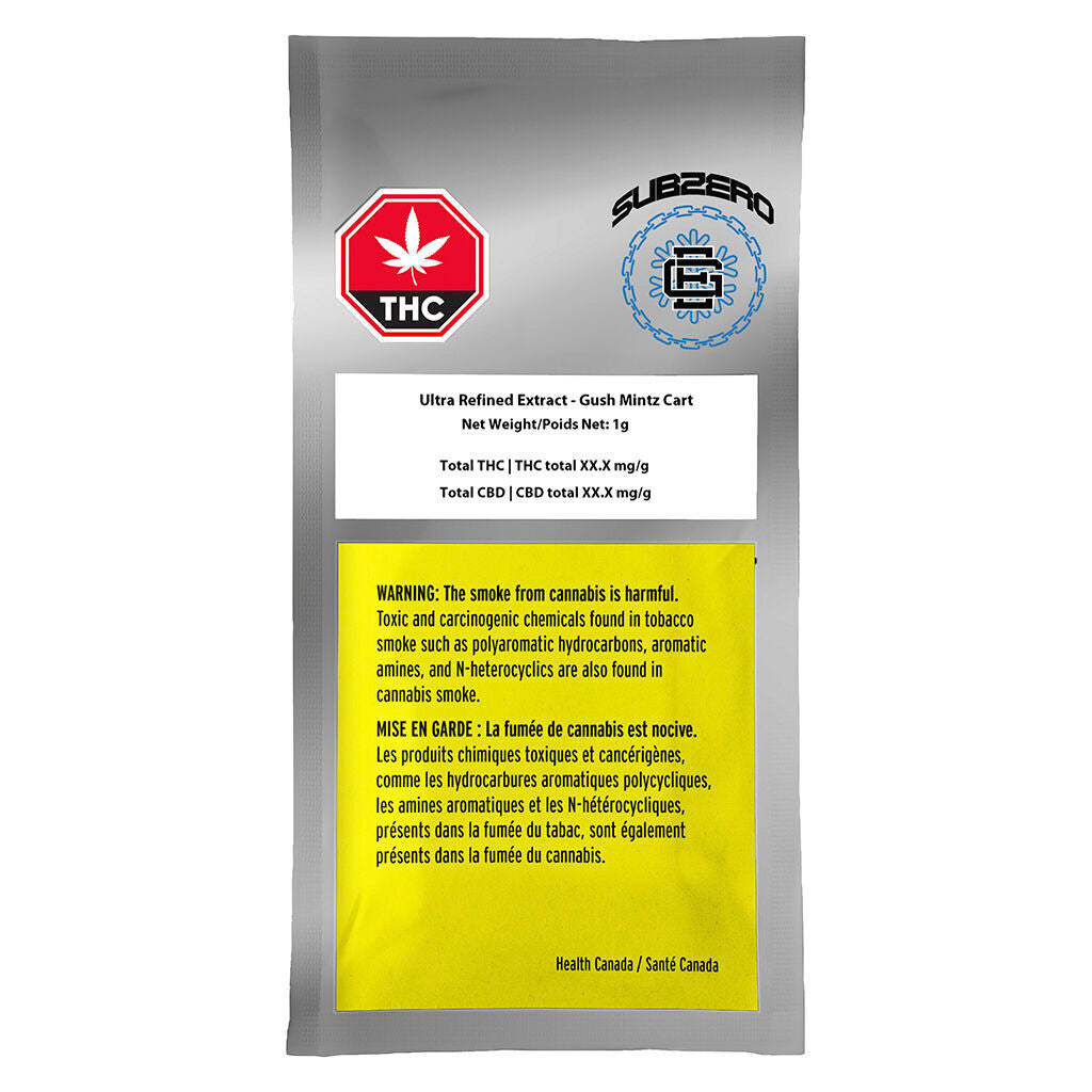 Sub Zero - Ultra Refined Extract - Gush Mintz Cart - 