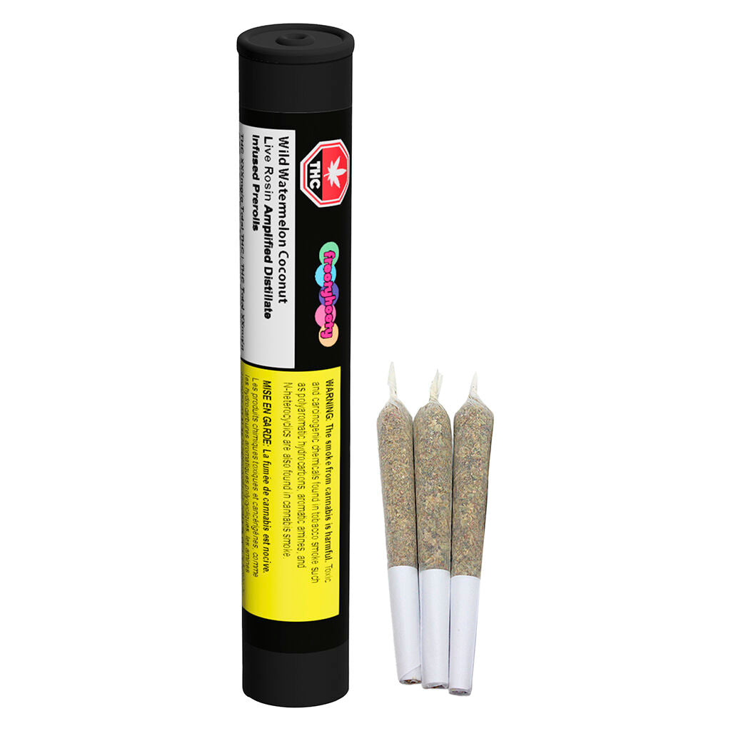 Wild Watermelon Coconut Live Rosin + Disty Infused Pre-Rolls - 