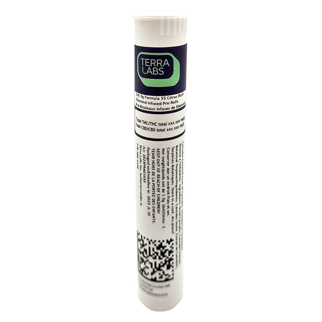 Formula 55 Citrus Rush Diamond Infused Pre-Roll - 