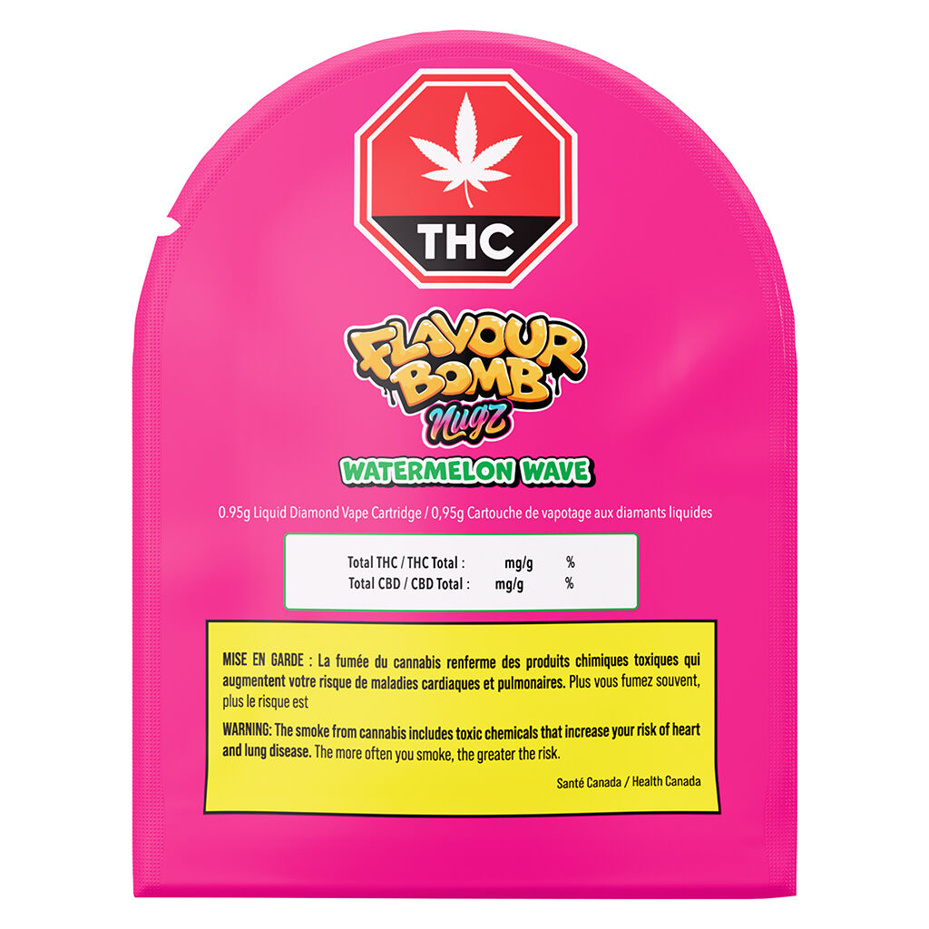 Flavour Bomb Watermelon Wave Liquid Diamond 510 Cartridge - 