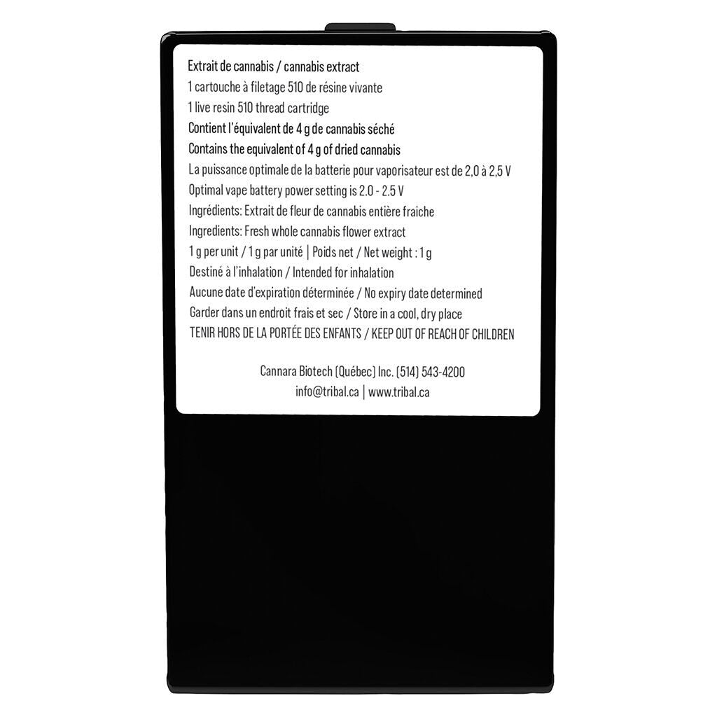 Terple Live Resin 510 Thread Cartridge - 