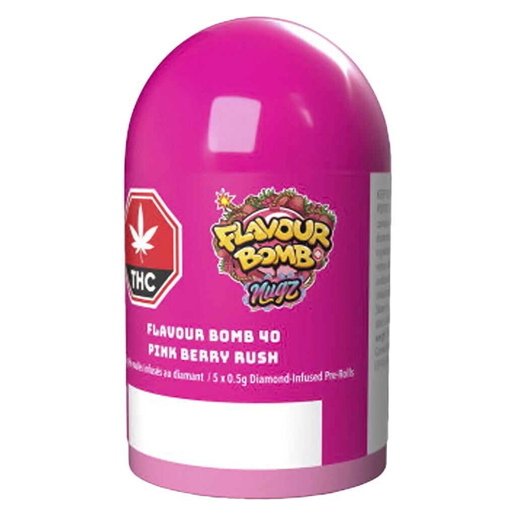 Flavour Bomb 40 Pink Berry Rush Diamond Infused Pre-Roll - 