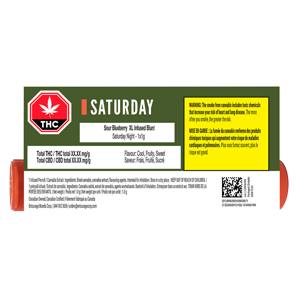 Night Sour Blueberry XL Infused Blunt - 