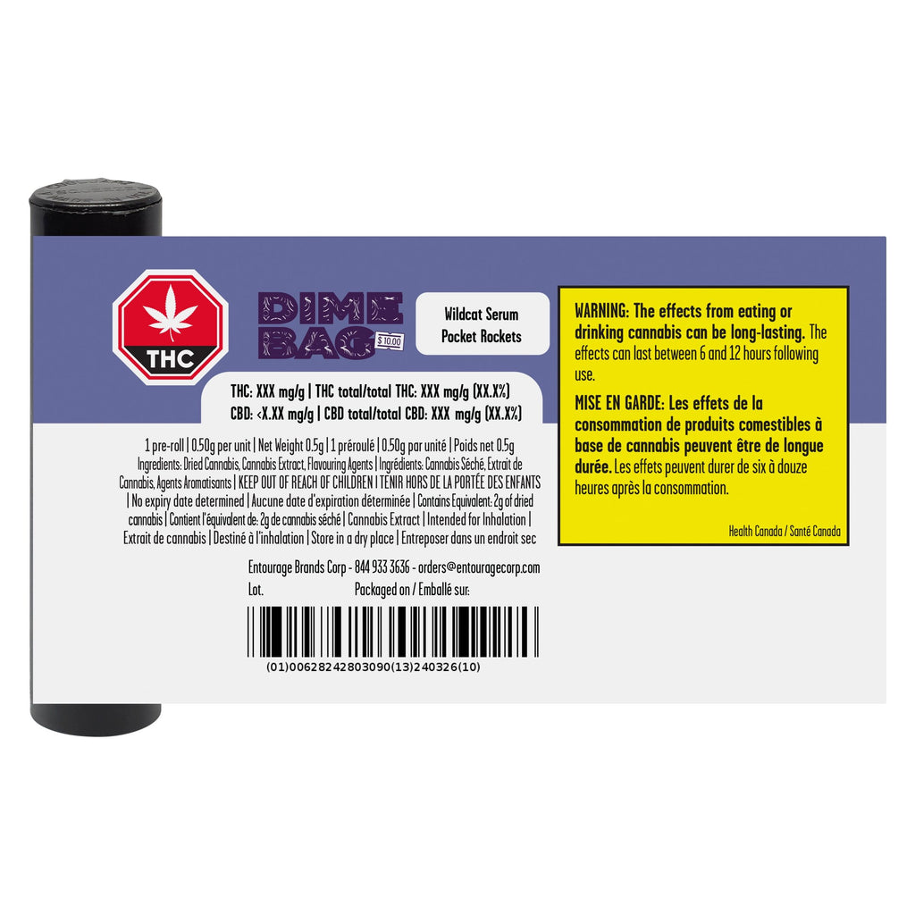 Wildcat Serum Pocket Rockets Infused Pre-Roll - 