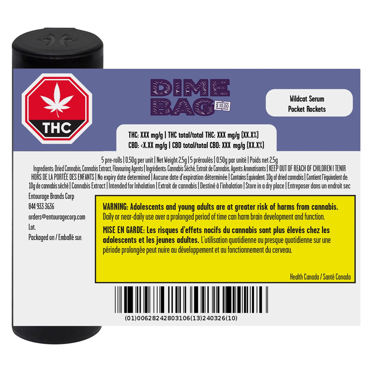 Wildcat Serum Pocket Rockets Infused Pre-Roll