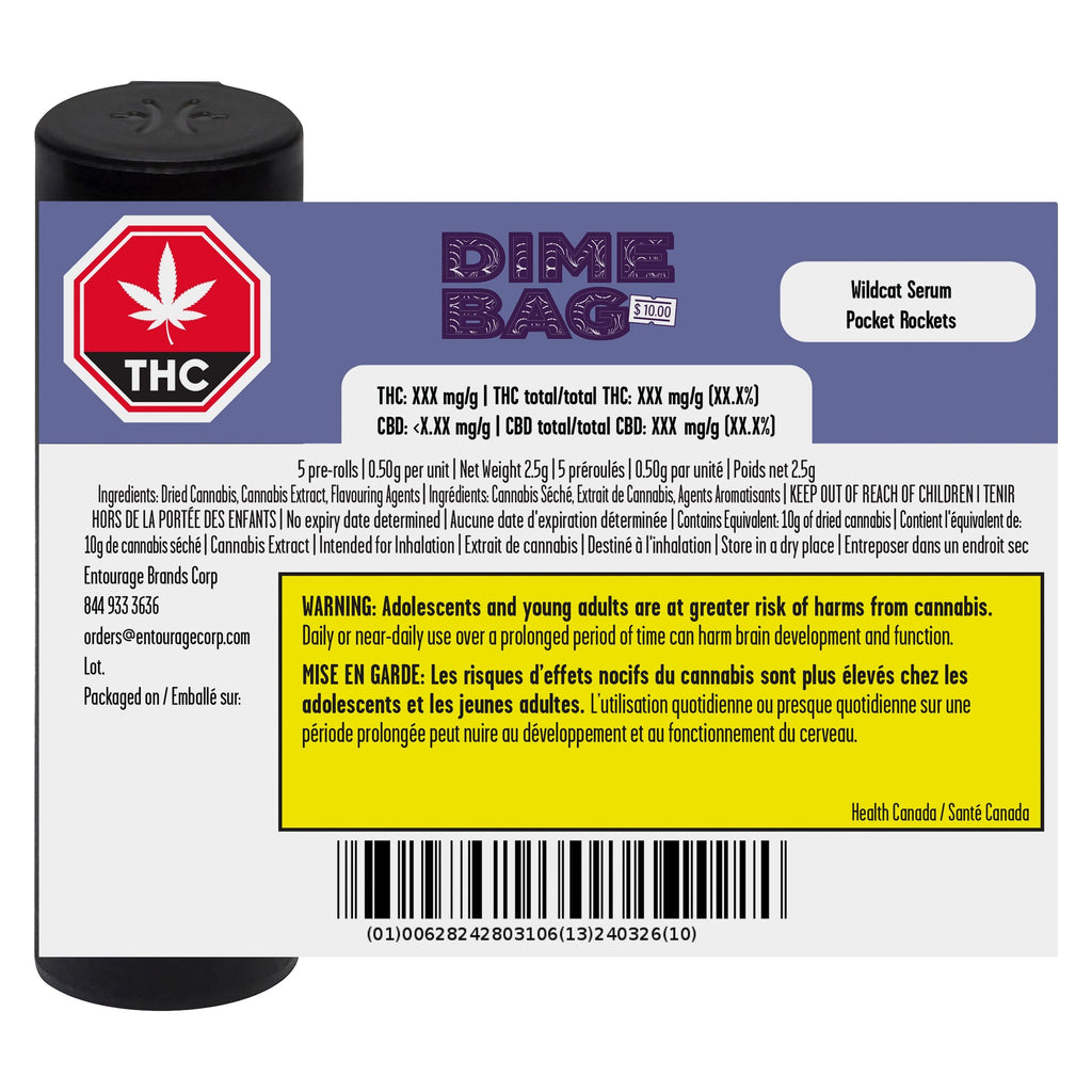 Wildcat Serum Pocket Rockets Infused Pre-Roll - 