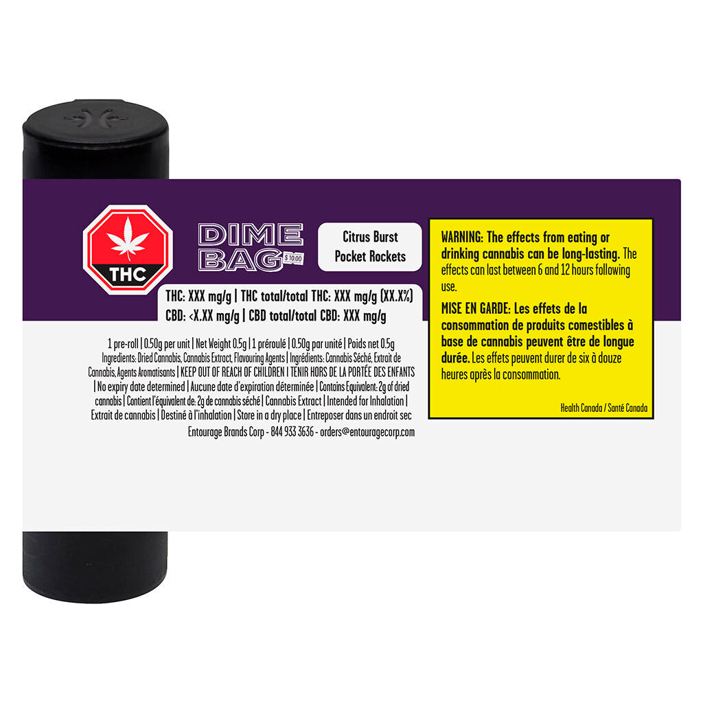 Citrus Burst Pocket Rockets Infused Pre-roll - 