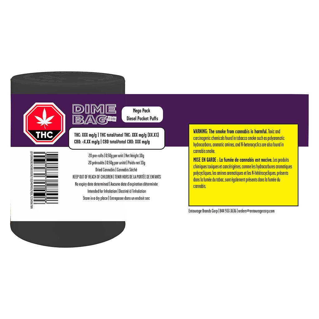 Mega Pack Diesel Pocket Puffs Pre-roll - 