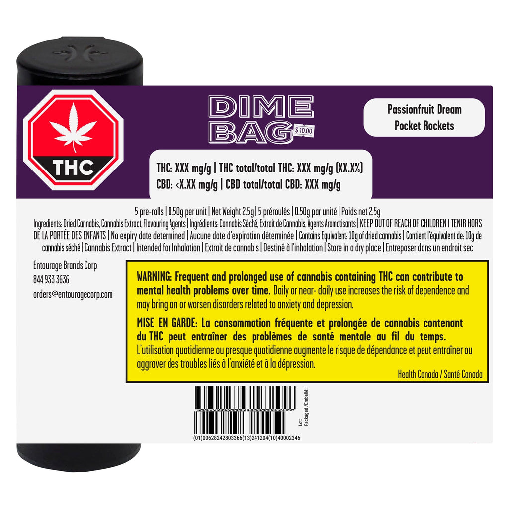 Passionfruit Dream Pocket Rockets Infused Pre-Roll - 