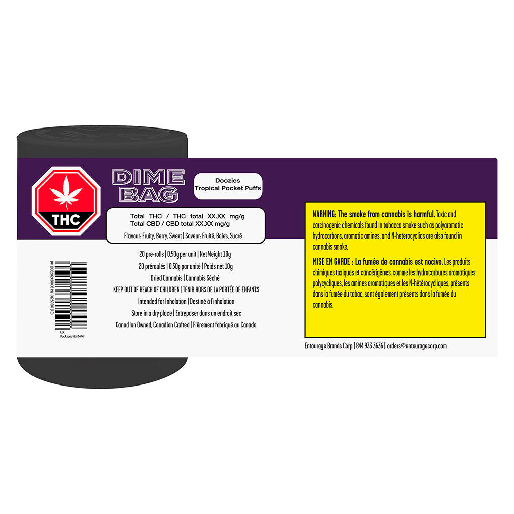 Doozies Tropical Pocket Puffs Pre-Roll - 