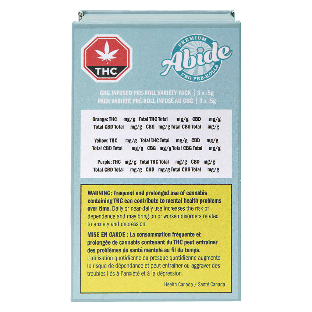 CBG Infused Pre-Roll Variety Pack - 