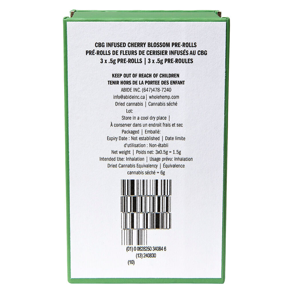 CBG Infused Cherry Blossom Pre-roll - 