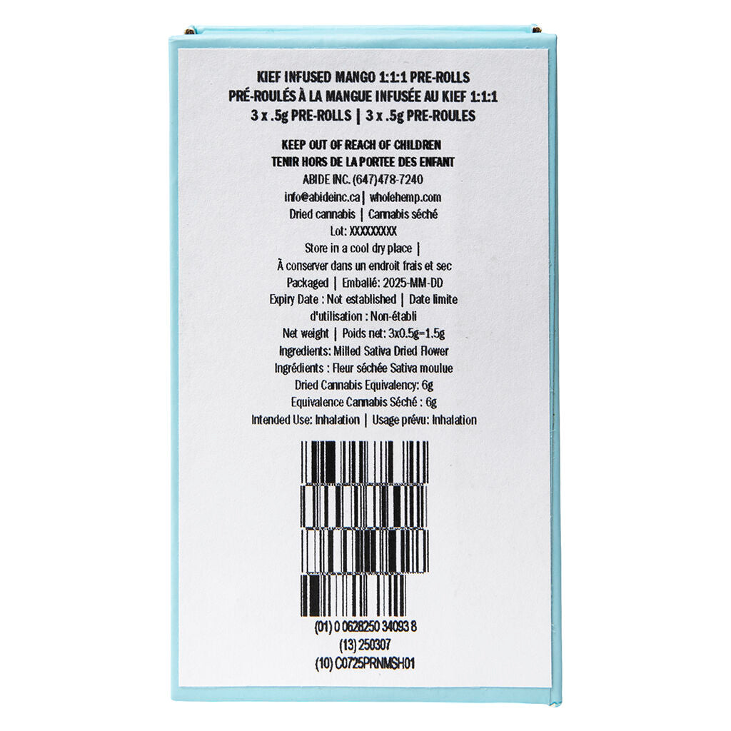 CBG Infused Mango 1:1:1 Pre-Roll - 