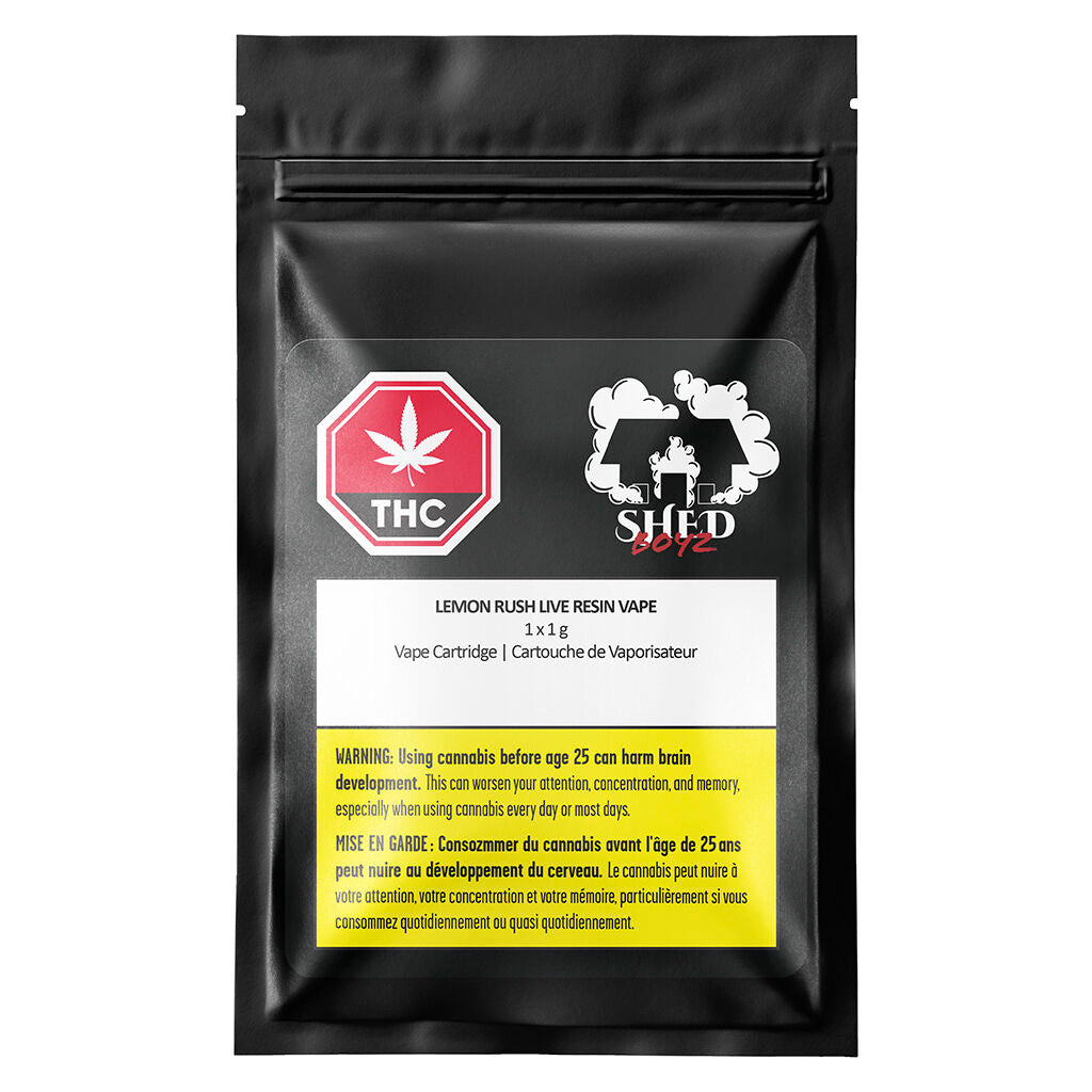 Lemon Rush Live Resin Vape 510 Thread Cartridge - 