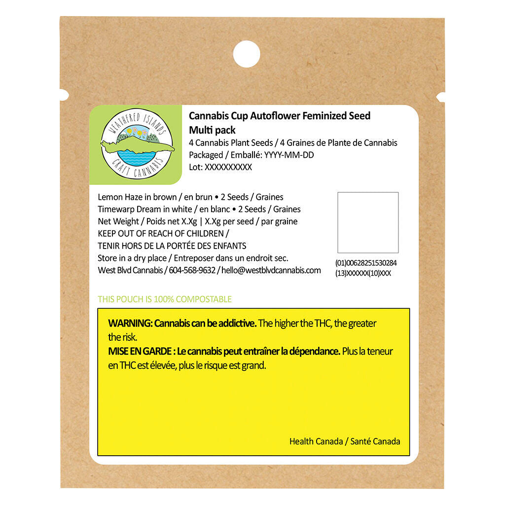 Cannabis Cup Autoflower Feminized Seed Multi pack - 