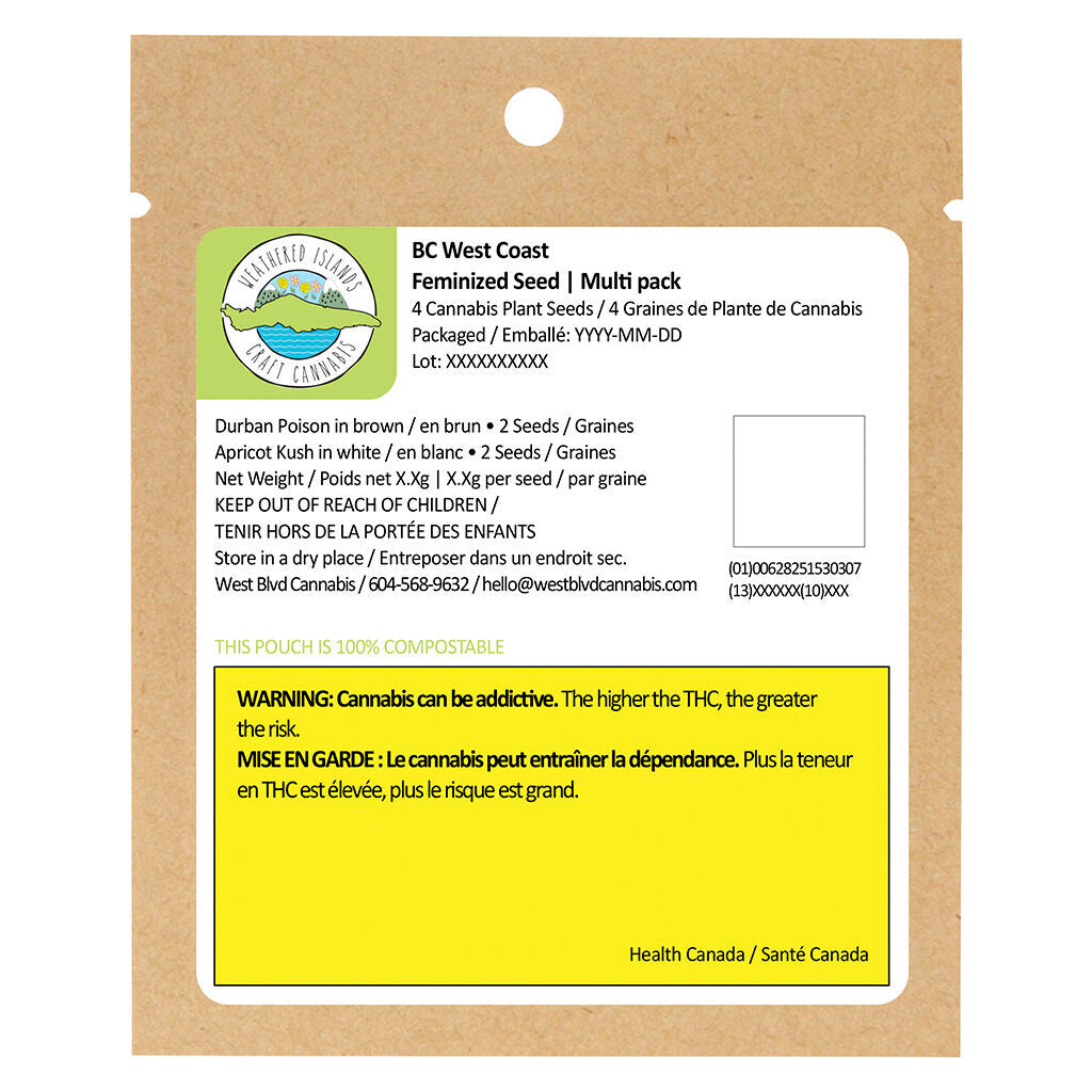 BC West Coast Feminized Seed Multi Pack - 