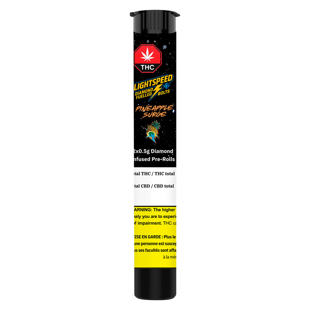 Pineapple Surge Diamond Fuelled Bolts Infused Pre-Roll - 