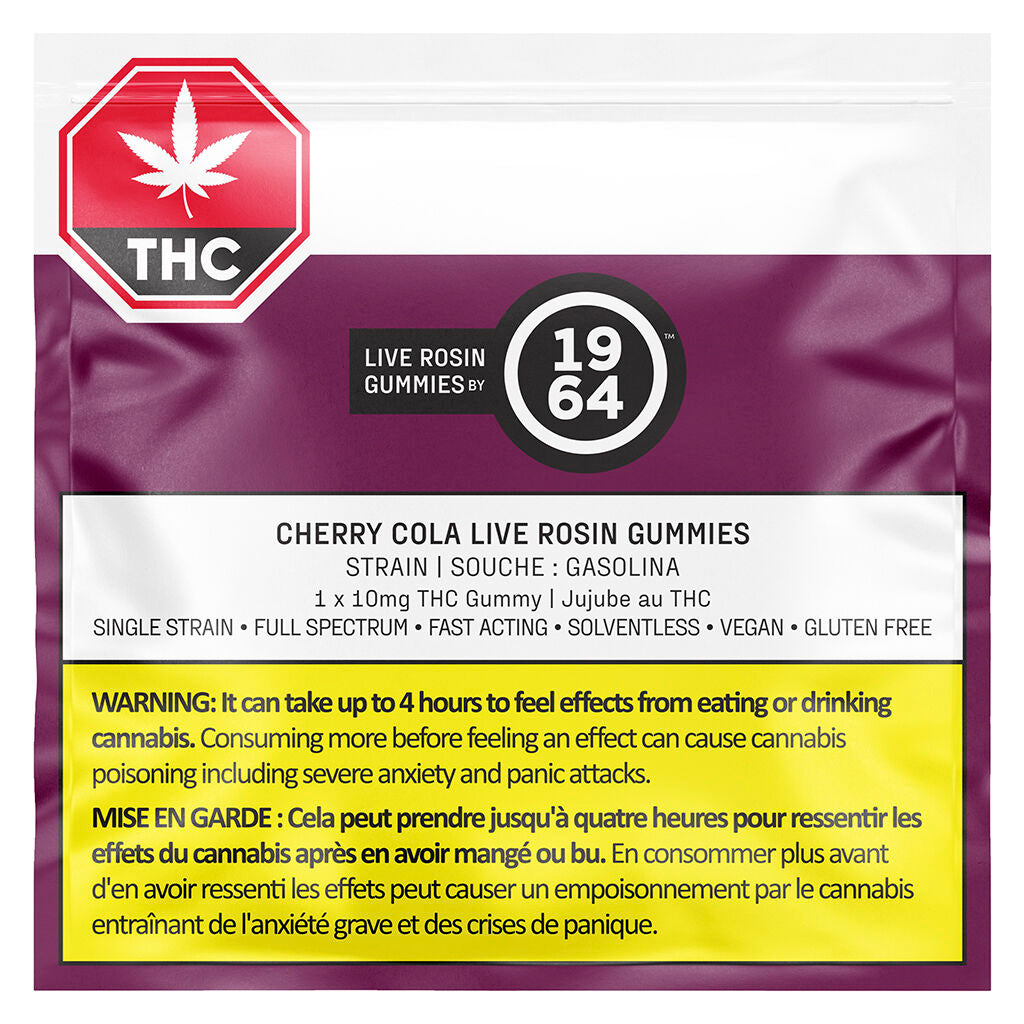 THC:CBD Cherry Cola Live Rosin Gummies - 