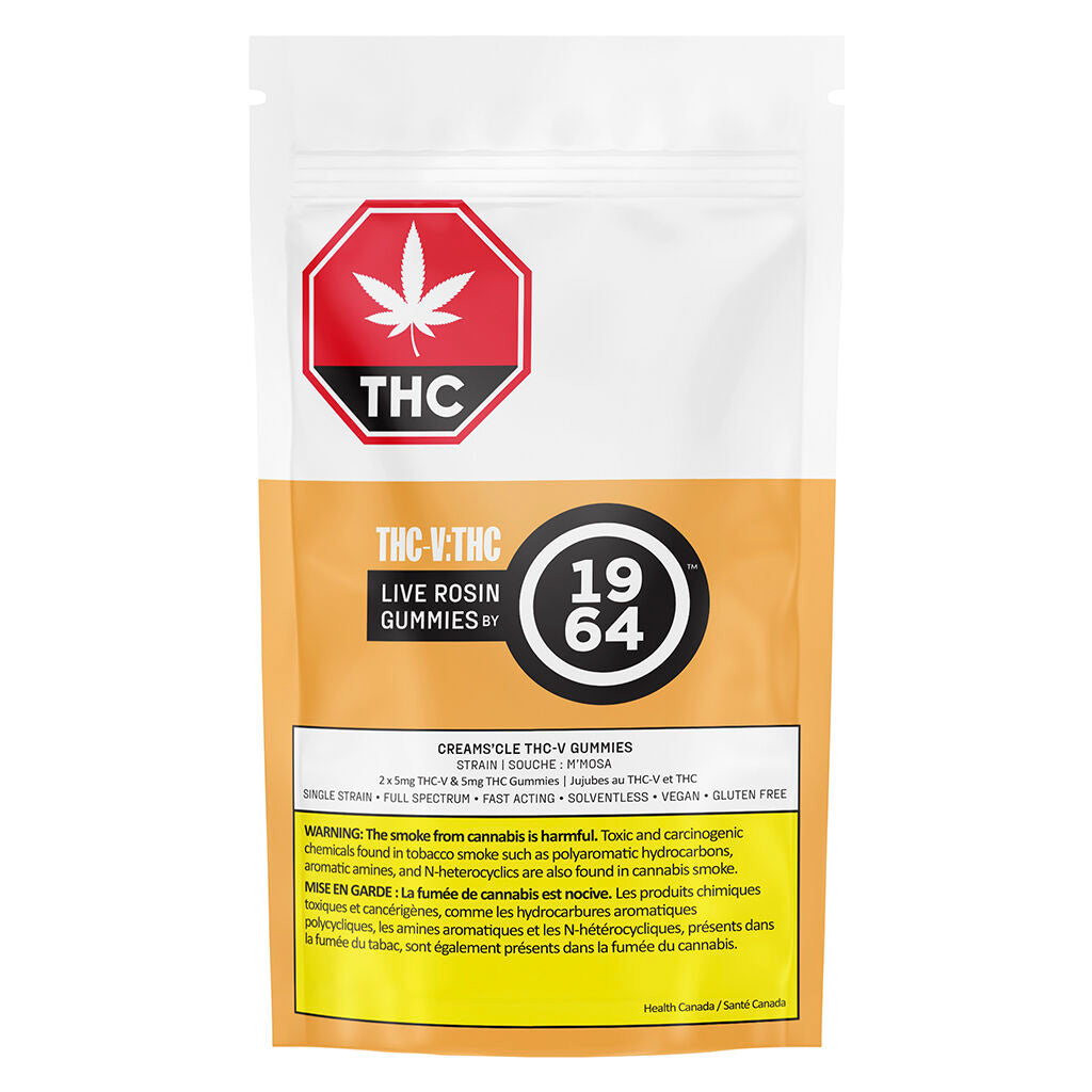 Gummies à la résine vivante Orange Creams'cle THC:THC-V