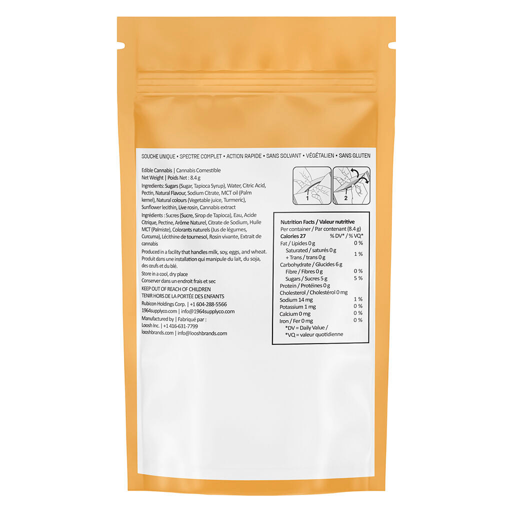 THC:THC-V Orange Creams'cle Live Rosin Gummies - 