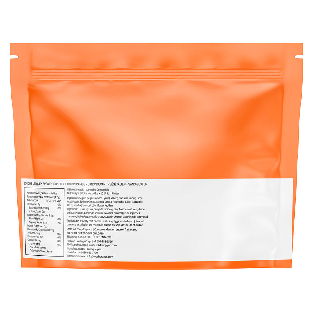 Fzy Peach THC:CBG Live Rosin Gummies - 