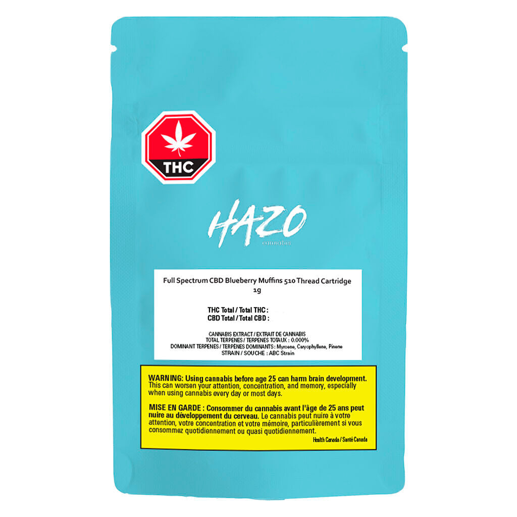 Full Spectrum CBD Blueberry Muffins 510 Thread Cartridge - 