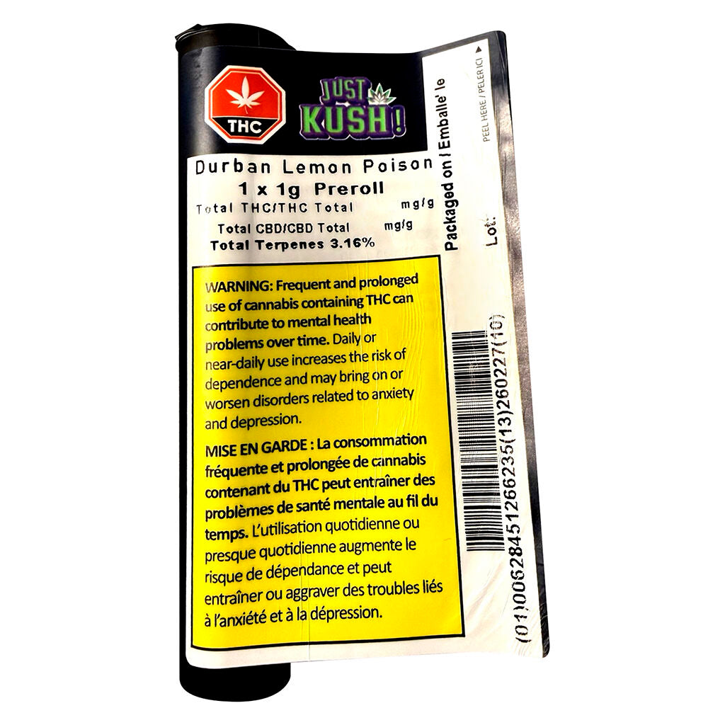 DURBAN LEMON POISON PRE-ROLL - 