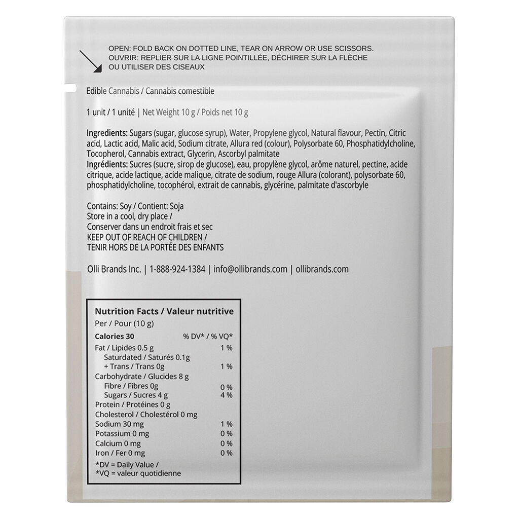 Emballage multiple de gélifiés Sour Yuzu Razz 10 THC