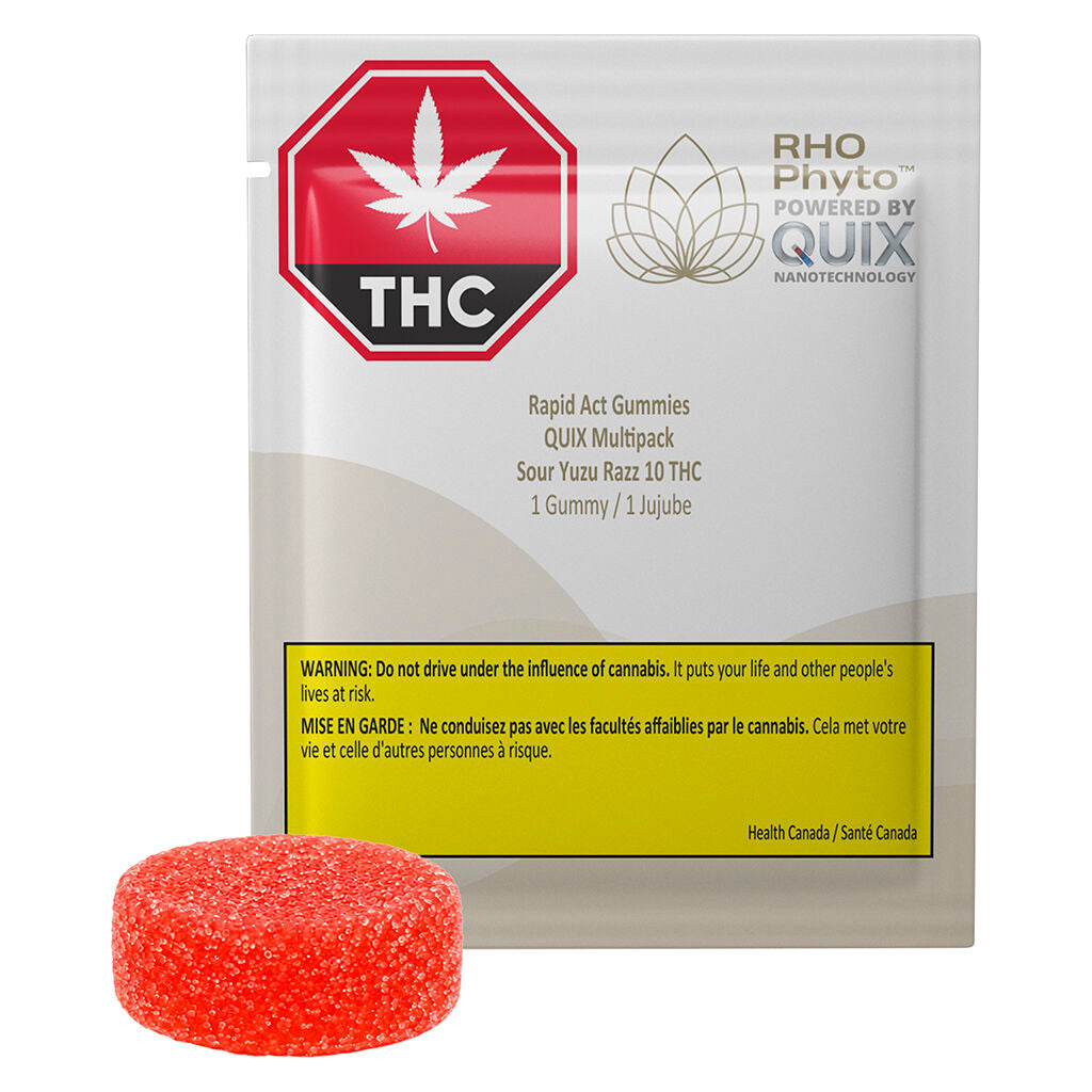 Emballage multiple de gélifiés Sour Yuzu Razz 10 THC