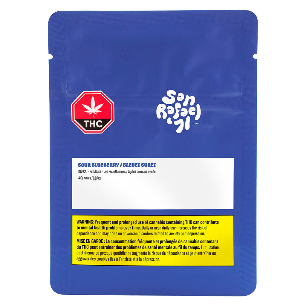 Sour Blueberry Live Resin Gummies - 