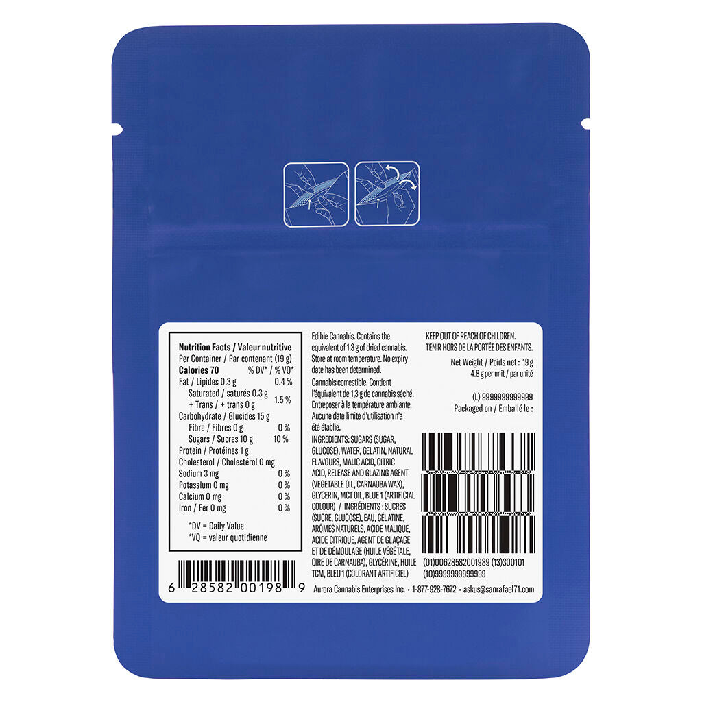 Sour Blueberry Live Resin Gummies - 