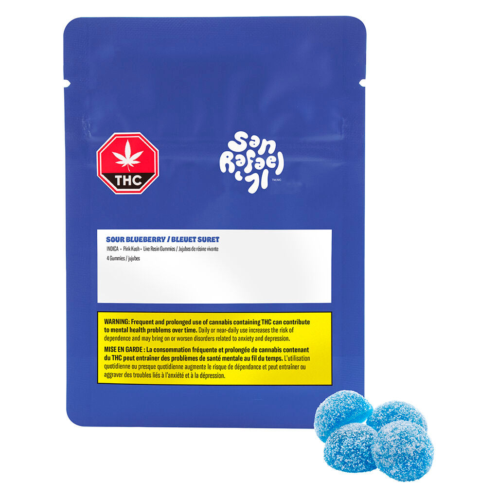 Sour Blueberry Live Resin Gummies - 