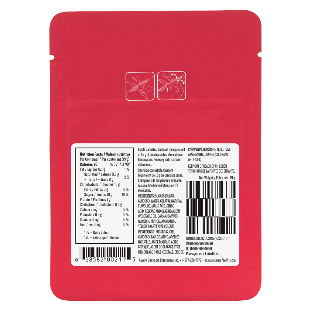 Sour Cherry & Peach Live Resin Gummies - 