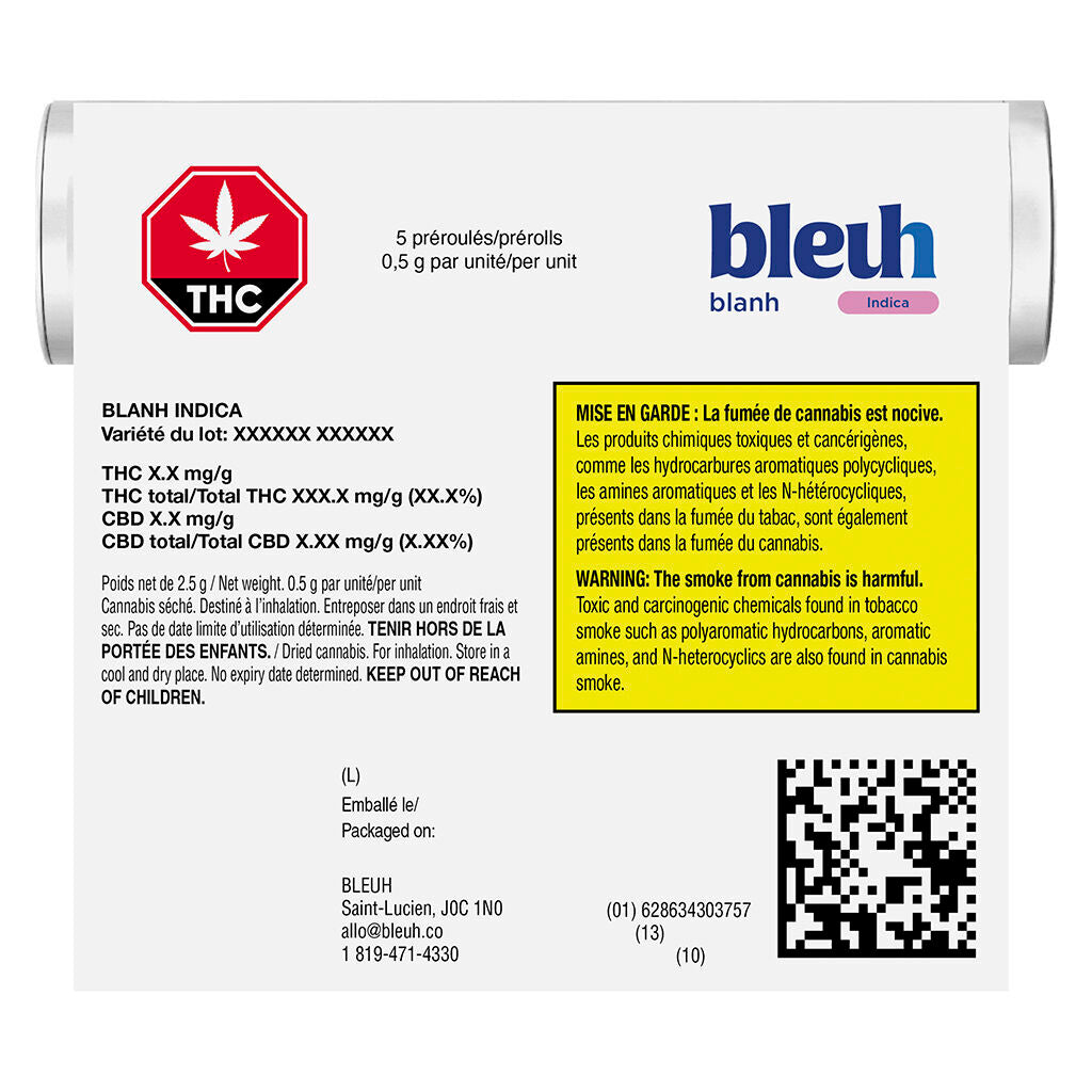 Blanh Indica Pre-roll - 