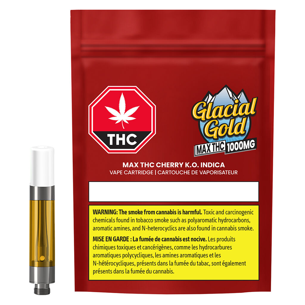 MAX THC Cherry K.O. Indica 510 Thread Cartridge - 