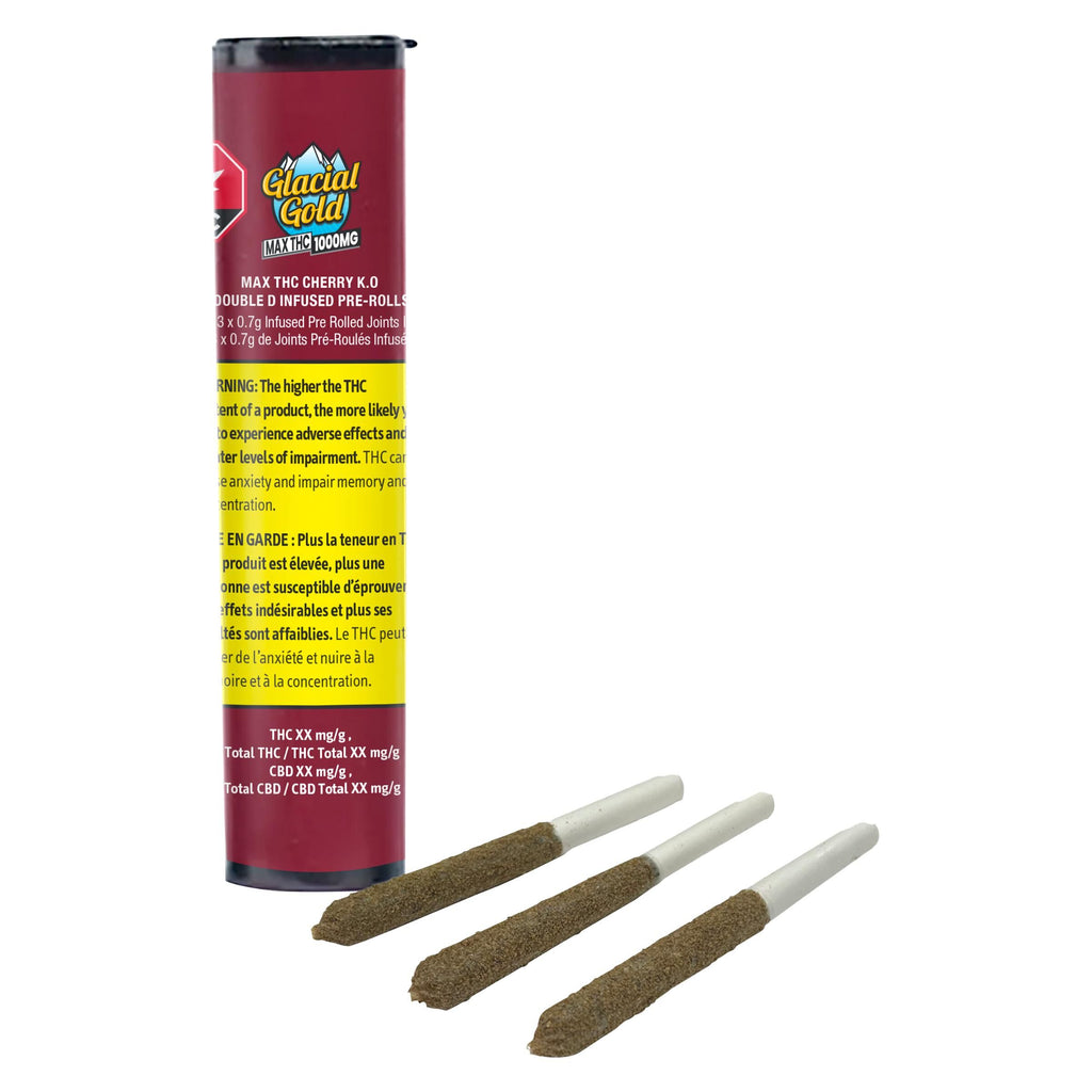 MAX THC Cherry K.O. Double D Infused Pre-Roll - 