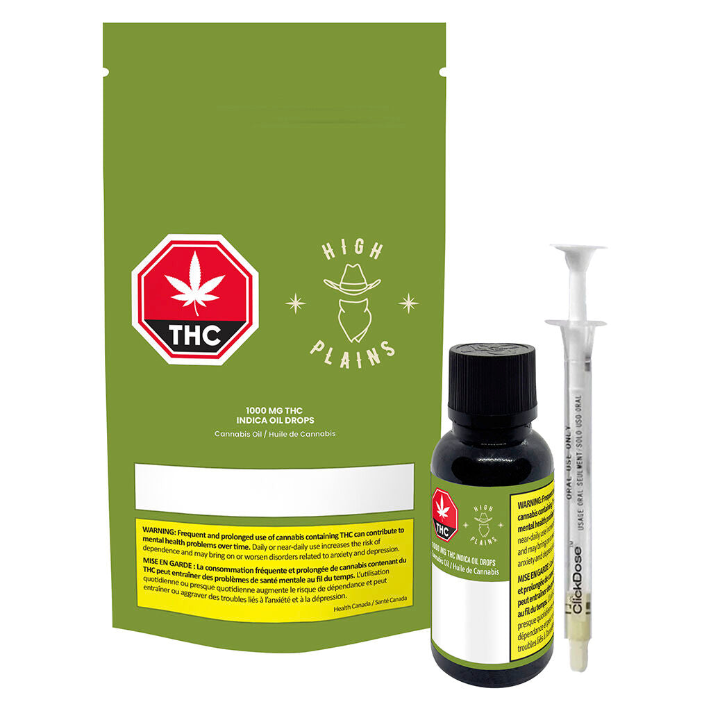 1000mg THC Indica Oil Drops | Ontario Cannabis Store